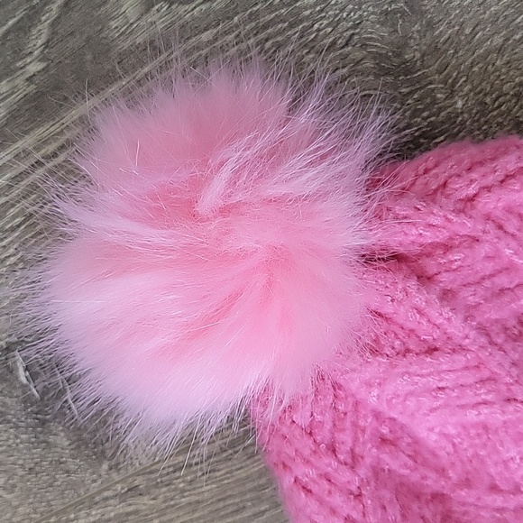 Pink toque winter hat women's hat pink beanie - Picture 4 of 5